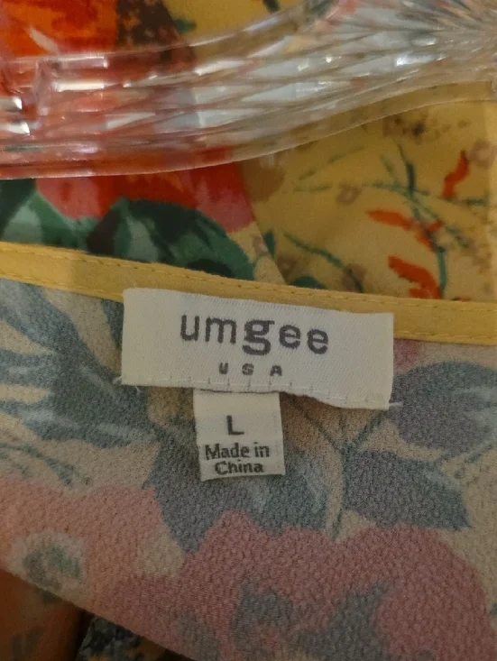 Umgee Yellow Floral Boho Midi Dress - Picture 4 of 4